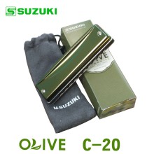 Gaita Blues Diatônica Olive Suzuki C-20
